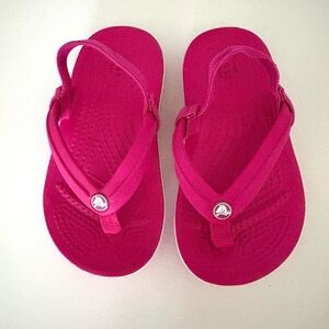 Kids Croc Sandals Fuchsia/Hot Pink Size 7